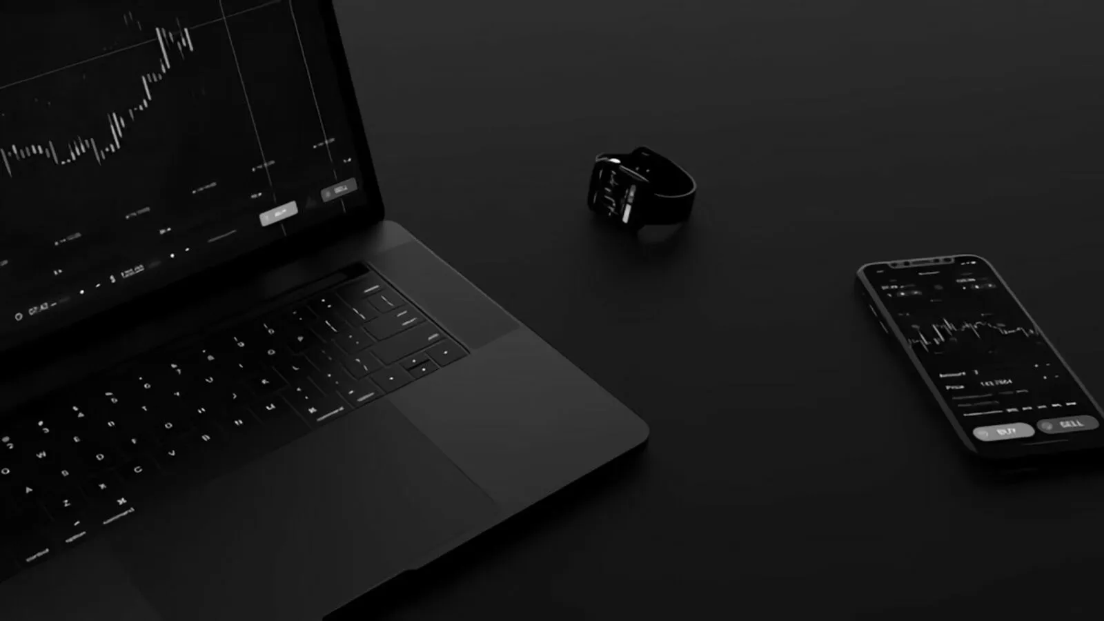 Crypto fintech trading dashboard